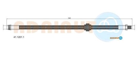 ADRIAUTO RENAULT Шланг тормозной пер. MASTER II 41.1201.1
