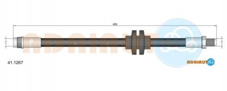 ADRIAUTO RENAULT Шланг тормозной передн.Clio 05- 41.1267