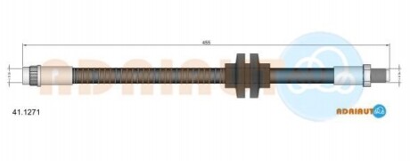RENAULT Шланг тормозной пер. Megane II -05 Adriauto 41.1271 (фото 1)