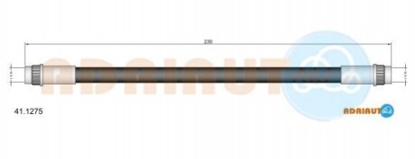 ADRIAUTO RENAULT Шланг тормозной задний Opel Vivaro 01-,Trafic 01- 41.1275