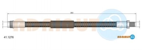 ADRIAUTO RENAULT Шланг торм.задн.Opel Movano, Master 98- 41.1276