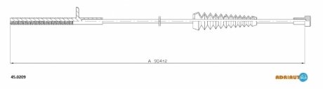 Трос ручного тормоза Adriauto 45.0209 (фото 1)