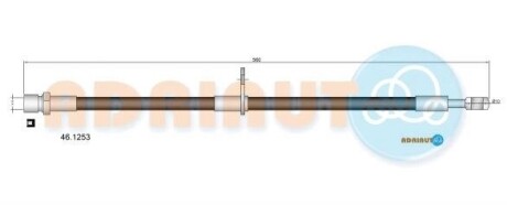 ADRIAUTO гальм. шланг. передн. прав. SUBARU FERESTER -08 46.1253