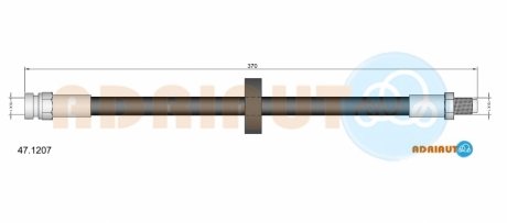 SKODA Шланг тормозной пер. Favorit -93 Adriauto 47.1207 (фото 1)