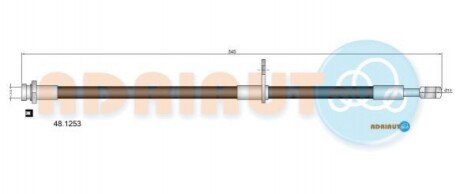ADRIAUTO Шланг тормозной пер. прав. SUZUKI Grand Vitara 1.6 08- 48.1253