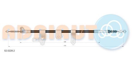 Трос зупиночних гальм 52.0228.2