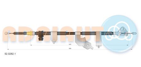 Трос остановочных тормозов 52.0282.1