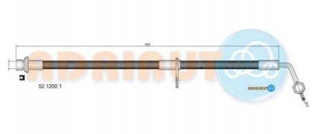 ADRIAUTO TOYOTA Шланг тормозной пер. пр. Land Cruiser 100 98- 52.1200.1