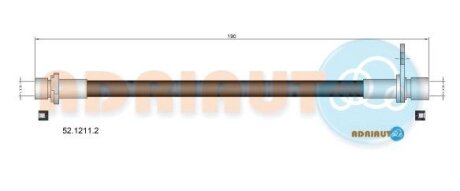 ADRIAUTO TOYOTA шланг гальм. задн. лів. TOYOTA  -12 52.1211.2