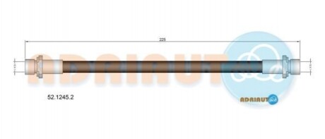 ADRIAUTO шланг гальм. передн. лів. TOYOTA YARIS 06- 52.1245.2
