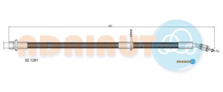 ADRIAUTO  Шланг тормозной пер. левый TOYOTA  Avensis -03 52.1281