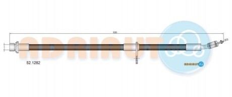ADRIAUTO Шланг тормозной пер. прав. TOYOTA  Avensis -03 52.1282