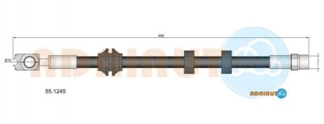ADRIAUTO VW Шланг тормозной пер.Golf III 1.8/2.0/2.9 55.1245