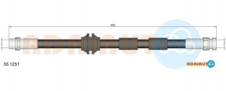 ADRIAUTO VW  Торм.шланг перед. Sharan 95- 55.1251