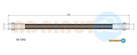 ADRIAUTO VW Шланг тормозной задн. LT46 96- 55.1252