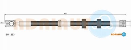 ADRIAUTO SKODA Шланг тормозной передн.Fabia 00- 55.1253