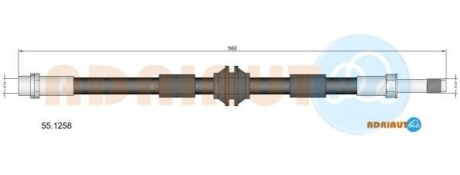 ADRIAUTO VW Шланг тормозной пер. T5 03- 55.1258