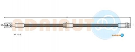 ADRIAUTO Шланг тормозной передний VW Tiguan 12- 55.1279