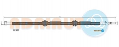 ADRIAUTO VW Тормозной шланг передний TOUAREG 02-, PORSCHE 55.1295