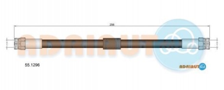 ADRIAUTO VW Торм.шланг задн.Touran 03- 55.1296