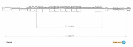 Трос ручного гальма 57.0200