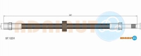 ADRIAUTO VOLVO Шланг тормозной пер. S60/S80 00- 57.1231