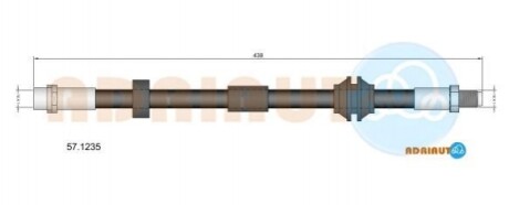 ADRIAUTO VOLVO Шланг торм. пер. C70/S40/V50 04- (16&quot; диск) 57.1235