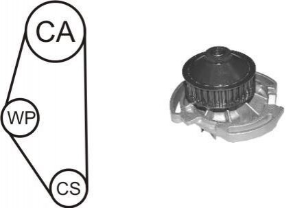 Насос води + комплект зубчатого ремня AIRTEX WPK-139702 (фото 1)