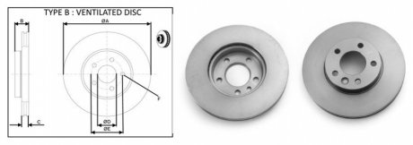 Тормозной диск (передний) APLUS 61315AP (фото 1)