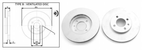 Гальмівний диск (передній) APLUS 61376AP (фото 1)