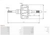 ЦРотор генератора MI-12V-125A, do A5053 As-pl AR5077S (фото 2)