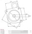 Kришка стартера переднЯ MI,do S5130 As-pl SBR5150S (фото 3)