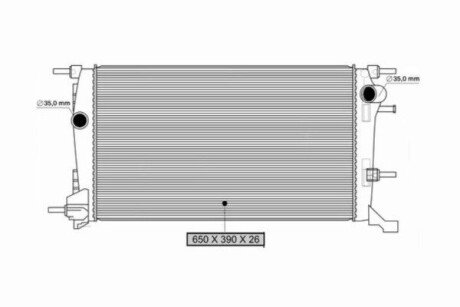 Радиатор RENAULT MEGANE (10-),GRAND SCENIC III,FLUENCE (L3_) 2,0 16V (10-) (34915) ASAM