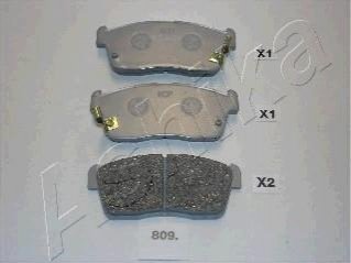 Дисковые тормозные колодки (передние) ASHIKA 50-08-809 (фото 1)