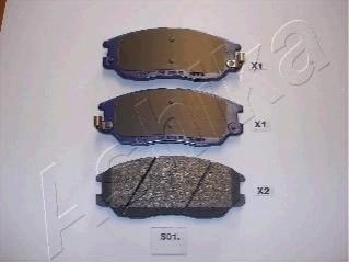 Гальмівні колодки, дискове гальмо (набір) ASHIKA 500SS01 (фото 1)