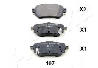 Дисковые тормозные колодки (задние) ASHIKA 51-01-107 (фото 1)