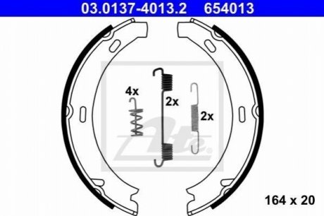 Гальмівні колодки ручного гальма 03013740132