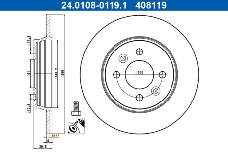 Гальмівний диск 24.0108-0119.1