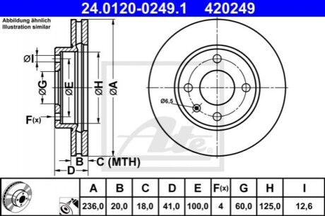 Диск гальмівнийPRZOD OPEL KARL 15- 24012002491