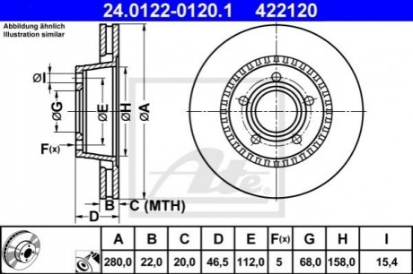 Тормозной диск (передний) 24.0122-0120.1