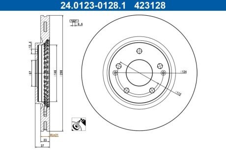 Гальмівний диск 24.0123-0128.1