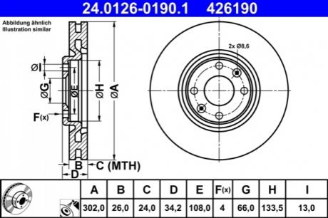 Гальмівний диск 24.0126-0190.1