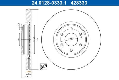 Гальмівний диск 24.0128-0333.1