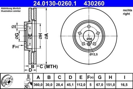 Гальмівний диск 24.0130-0260.1