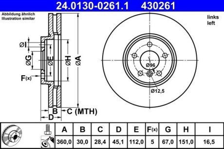 Гальмівний диск 24.0130-0261.1