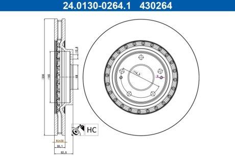 Гальмівний диск 24.0130-0264.1