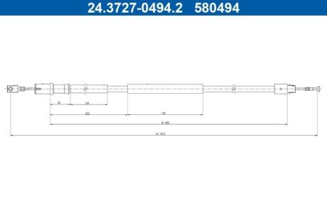 Трос зупиночних гальм 24.3727-0494.2