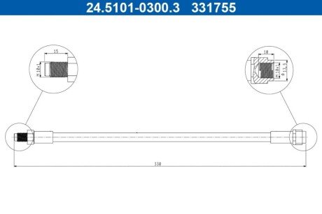 Гальмівний шланг 24.5101-0300.3