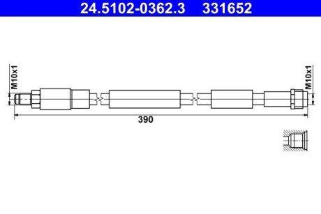 Гальмівний шланг 24.5102-0362.3