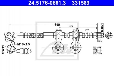 Тормозной шланг 24.5176-0661.3